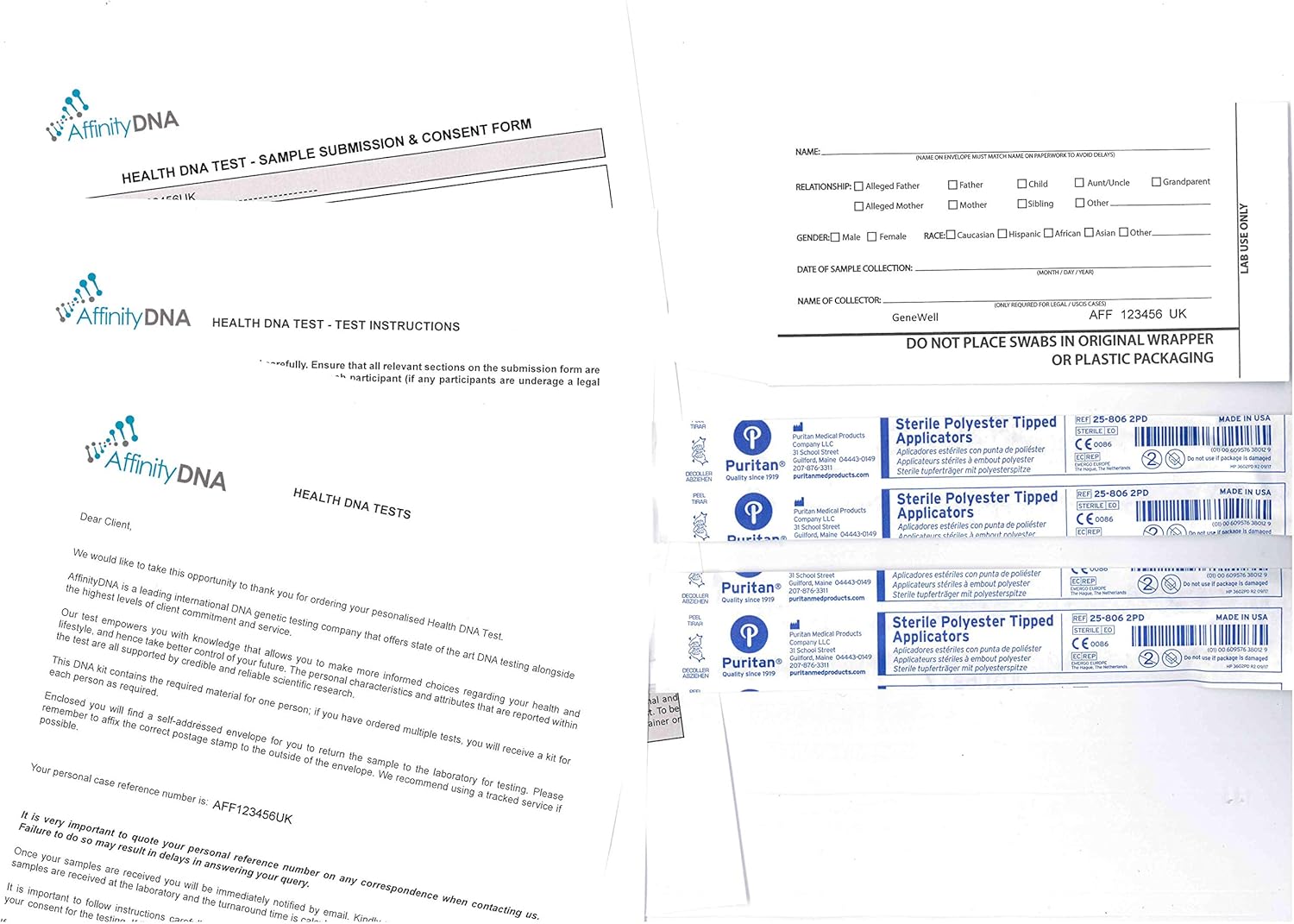 Standard Coeliac Home DNA Testing Kit - 99% Accurate Genetic Testing for Coeliac Disease - Swab Test DNA Sample Collection Kit - 2 Markers Tested - Results in 5-7 Working Days from AffinityDNA-9