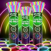 300 Ultra Bright Glow Sticks Bracelets and Necklaces - Halloween Glow in The Dark Party Supplies Decorations - Bulk 8" Glowsticks Party Favors Pack