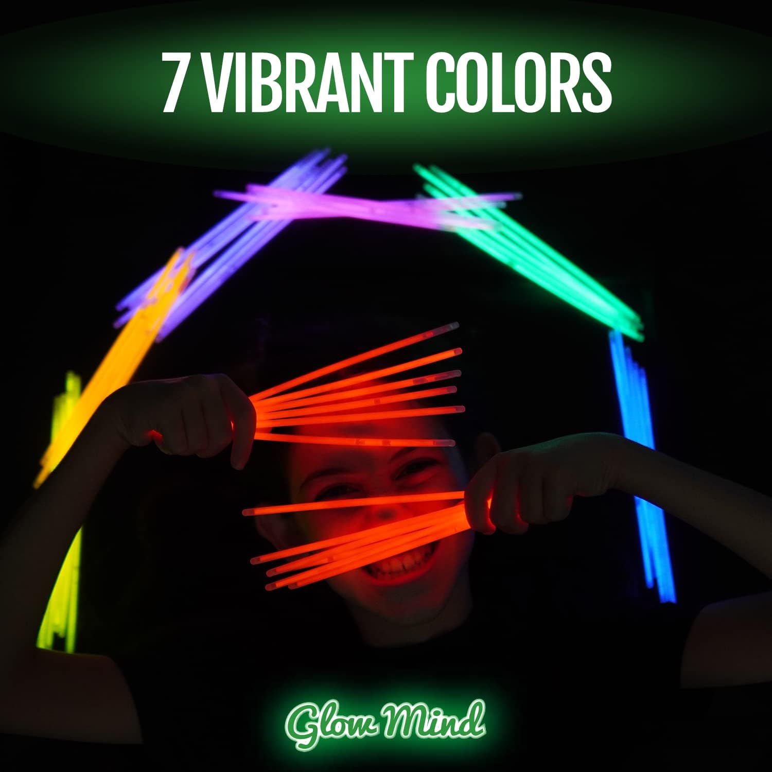 300 Ultra Bright Glow Sticks Bracelets and Necklaces - Halloween Glow in The Dark Party Supplies Decorations - Bulk 8" Glowsticks Party Favors Pack-6