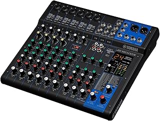 YAMAHA MG12XUK Mixing Console - Compact mixer with 12 input channels, SPX digital effects, USB audio functions and D-PRE mic preamps (Knob Version),Black