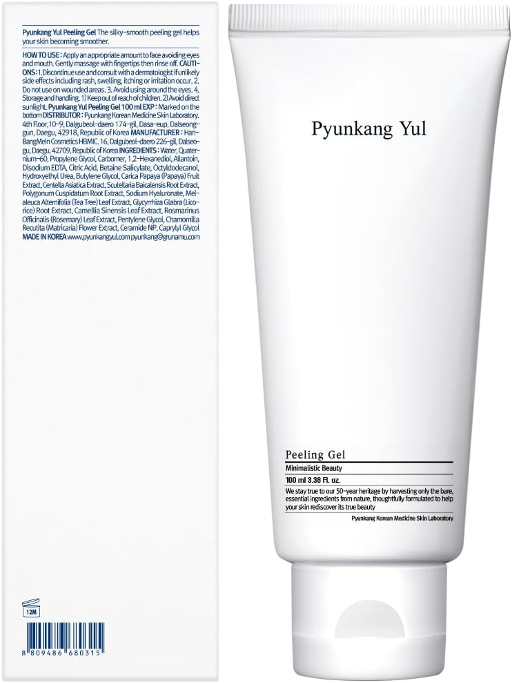 [PKY] Pyunkang Yul Peeling Gel with Immediate Visible Effect, Mild and Smooth Face Scrub with Papaya and AHA, Zero-Irritation, Korean Skincare (3.4 Fl.Oz, 100ml)-1