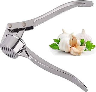 Jsdoin Professional Kitchen Garlic Press/Mincer/Crusher UK, Peeler Squeezer Heavy Duty Garlic Presser,User-Friendly Chopper, Easy to Clean and Durable