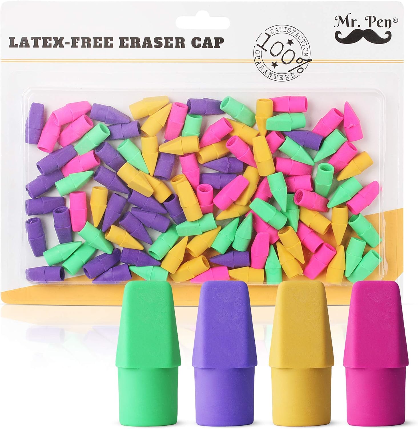 Mr. Pen Erasers for Pencils, 120 Pack, Pencil Top Erasers, Eraser Caps, Kids, Cap Tops, Topper Erasers. Ereaser-1