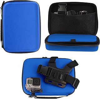 Navitech Blue Heavy Duty Rugged Hard Case/Cover Compatible With The XIKEZAN 4K WIFI Action Camera 16MP Waterproof Sports Diving Cam DV Camcorder with 2.0" LCD Screen