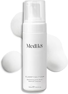 Medik8 Clarifying Foam - Refreshing AHA/BHA Blemish Cleanser - Hydrates & Smooths - For Blemish-Prone Skin - 150ml