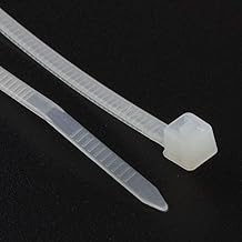 enTie Natural White Cable Ties 2.5mm x 150mm Nylon 66 UL Approved [100 Pack] [150mm X 2.5mm]