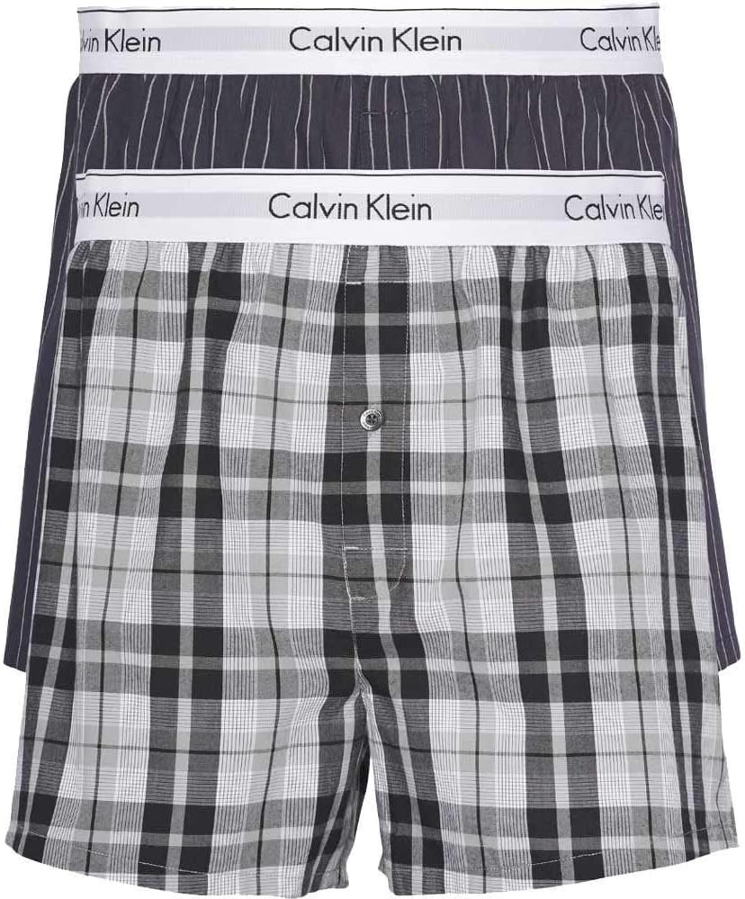 Calvin Klein Men's Boxer Slim 2pk 000nb1396a Boxers-0