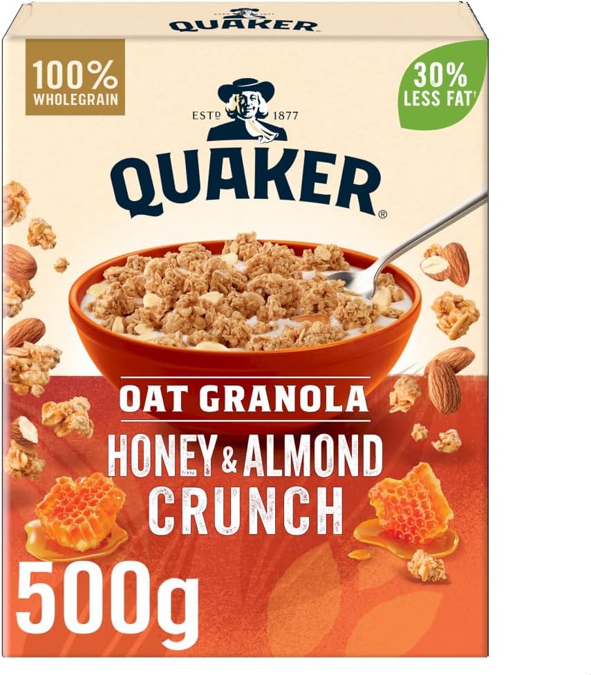 Quaker Honey and Almond Oat Granola, 500 g-0