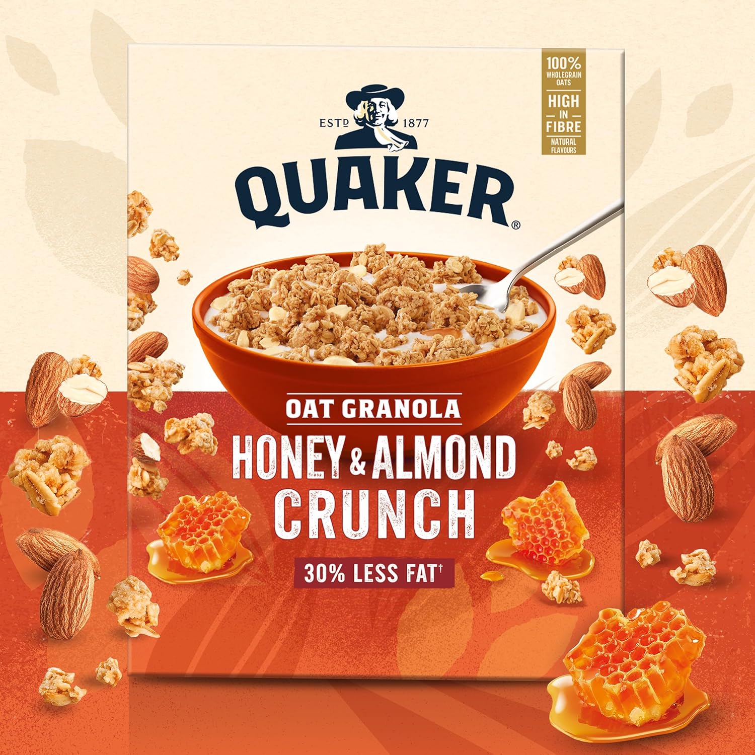 Quaker Honey and Almond Oat Granola, 500 g-2