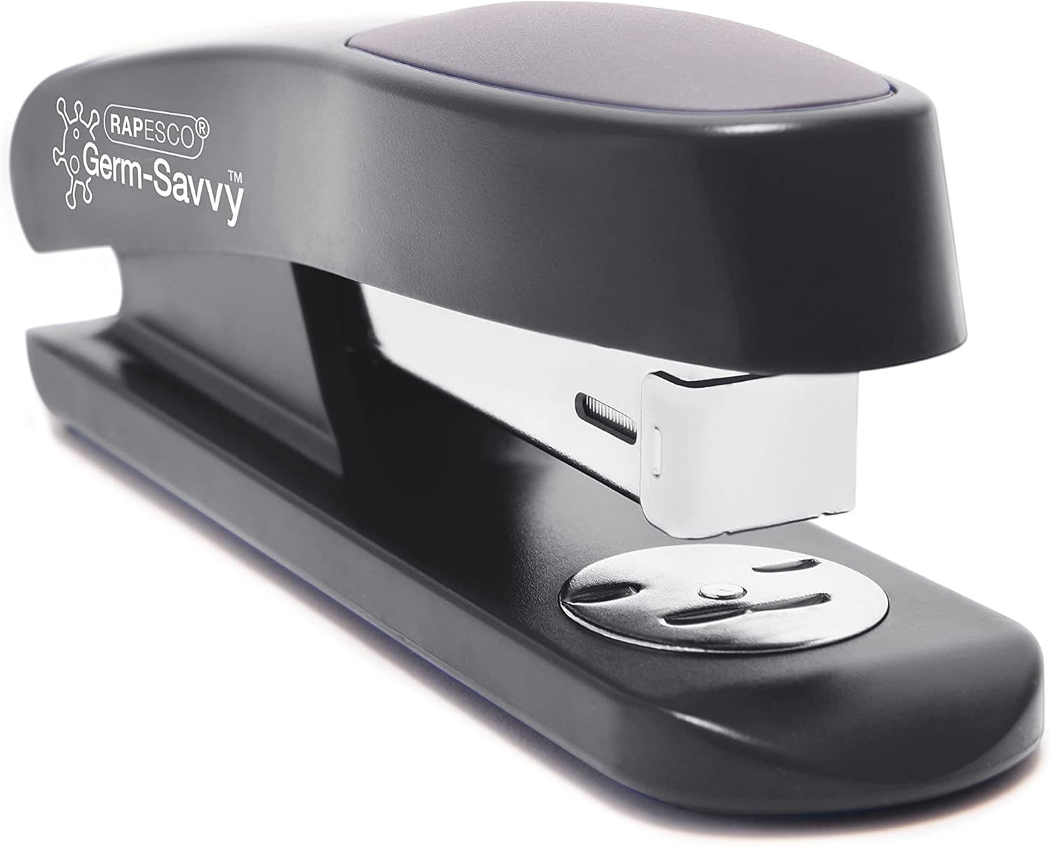 Rapesco 1482 Germ-Savvy Antibacterial ECO Sting Ray Stapler, 20 Sheet Capacity and 1000 24/6 mm Staples, Black-2