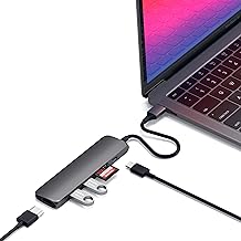 Satechi USB-C Hub Slim Multiport Adapter V2 with 60W USB C PD, 4K HDMI (60Hz), Micro/SD Card Readers, USB 3.0 - For M2/ M1 MacBook Pro/Air, M2/ M1 iPad Pro/Air, M2 Mac Mini, iMac M1 (Space Gray)