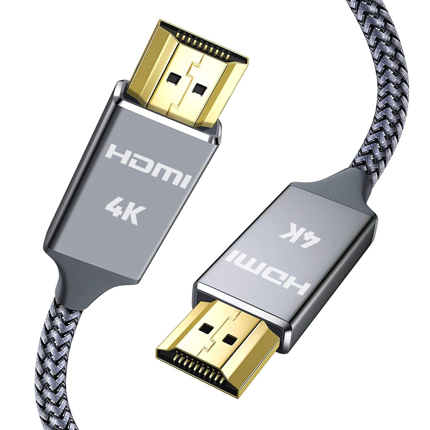 Snowkids HDMI Cable 2 m EU 4K @ 60 Hz, High Speed Ethernet 18 Gbps, Gold-Plated Connectors with Audio, Compatible with Video 4K UHD 2160p, HD 1080p, 3D Xbox PS3/4 hk-de grey-0