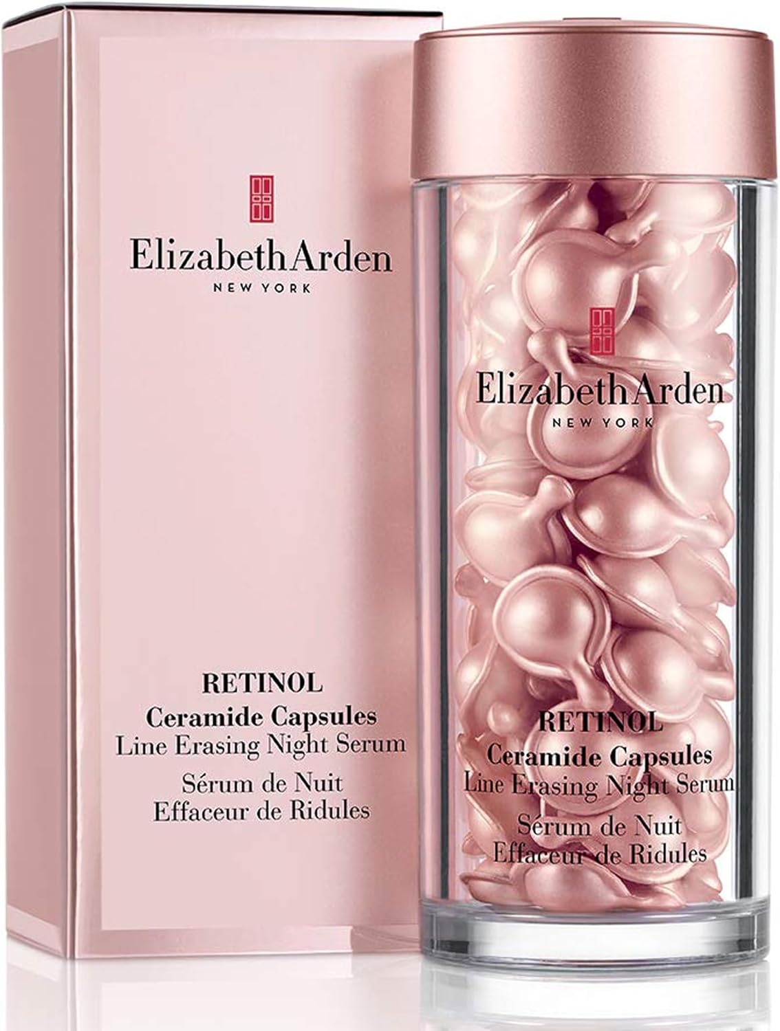 Elizabeth Arden Retinol Ceramide Capsules Line Erasing Night Serum, 60-Piece, Anti-Aging Skincare for Smoothing Fine Lines & Wrinkles, for Night-0