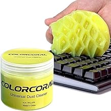 COLORCORAL Keyboard Cleaner Universal Dust Cleaning Gel for Keyboard Reusable PC Laptop and Computer Vacuums Cleaners Accessories Dust Removal Gel Home Office Electronic Kit Computer Putty