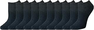 Amazon Essentials Women's Cotton Lightly Cushioned No-Show Socks, 10 Pairs