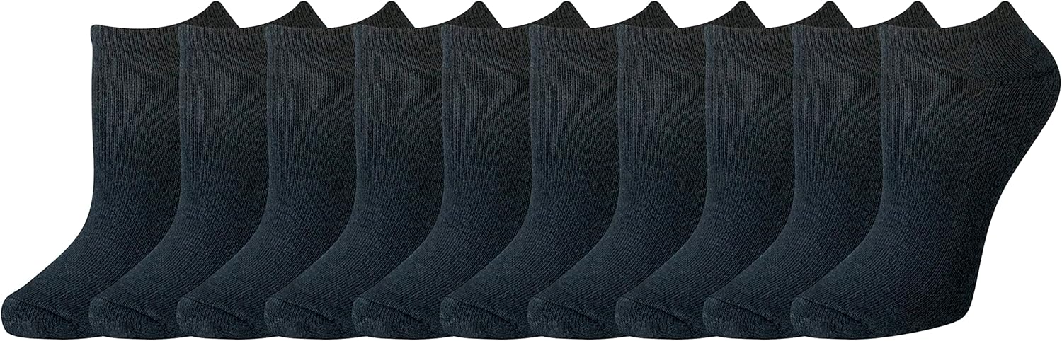 Amazon Essentials Women's Cotton Lightly Cushioned No-Show Socks, 10 Pairs-0