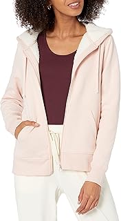 Amazon Essentials Women's Sherpa-Lined Fleece Full-Zip Hooded Jacket (Available in Plus Sizes)