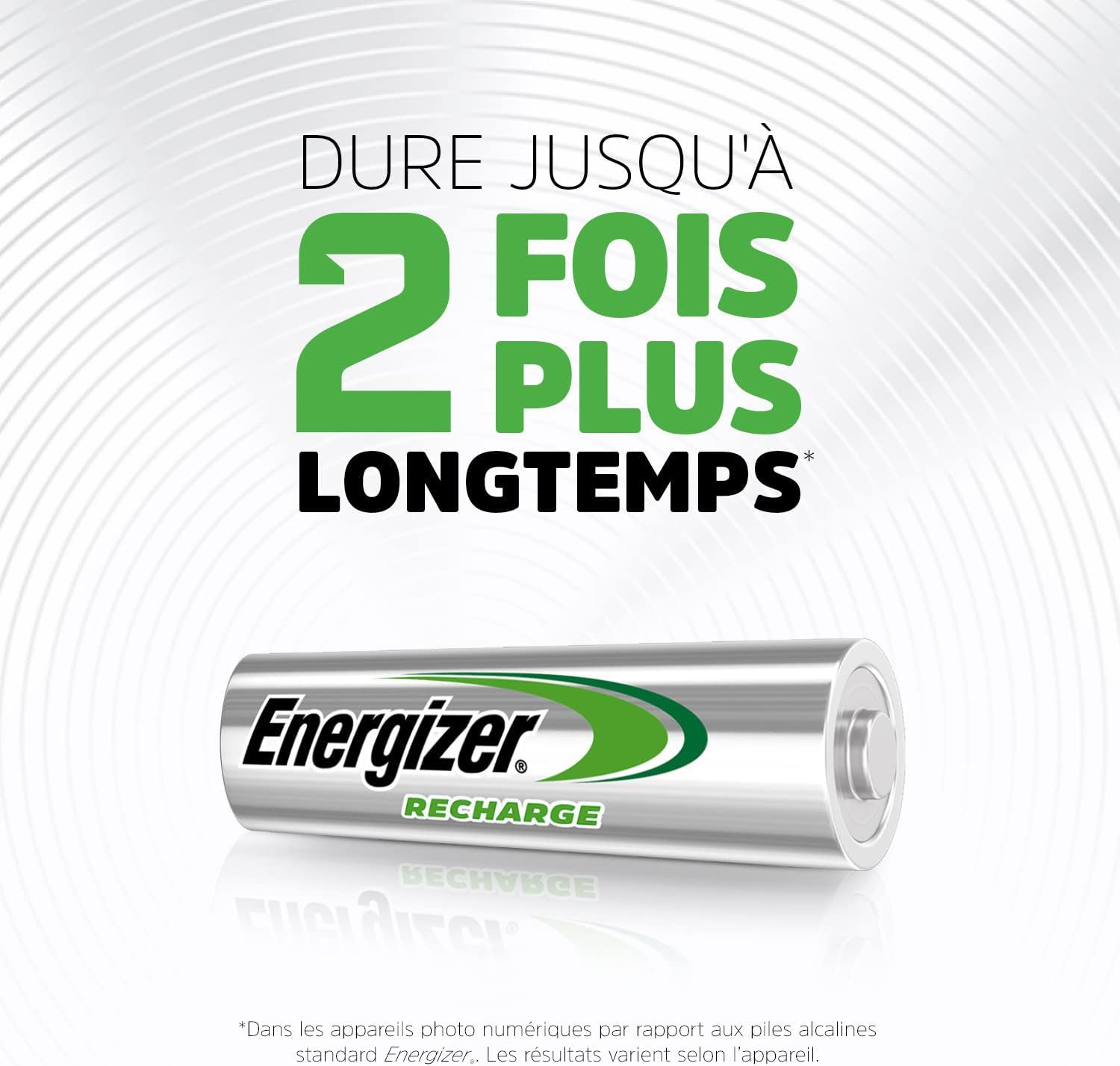 Energizer Rechargeable AA Batteries, Universal Double AA, Pack of 4-2