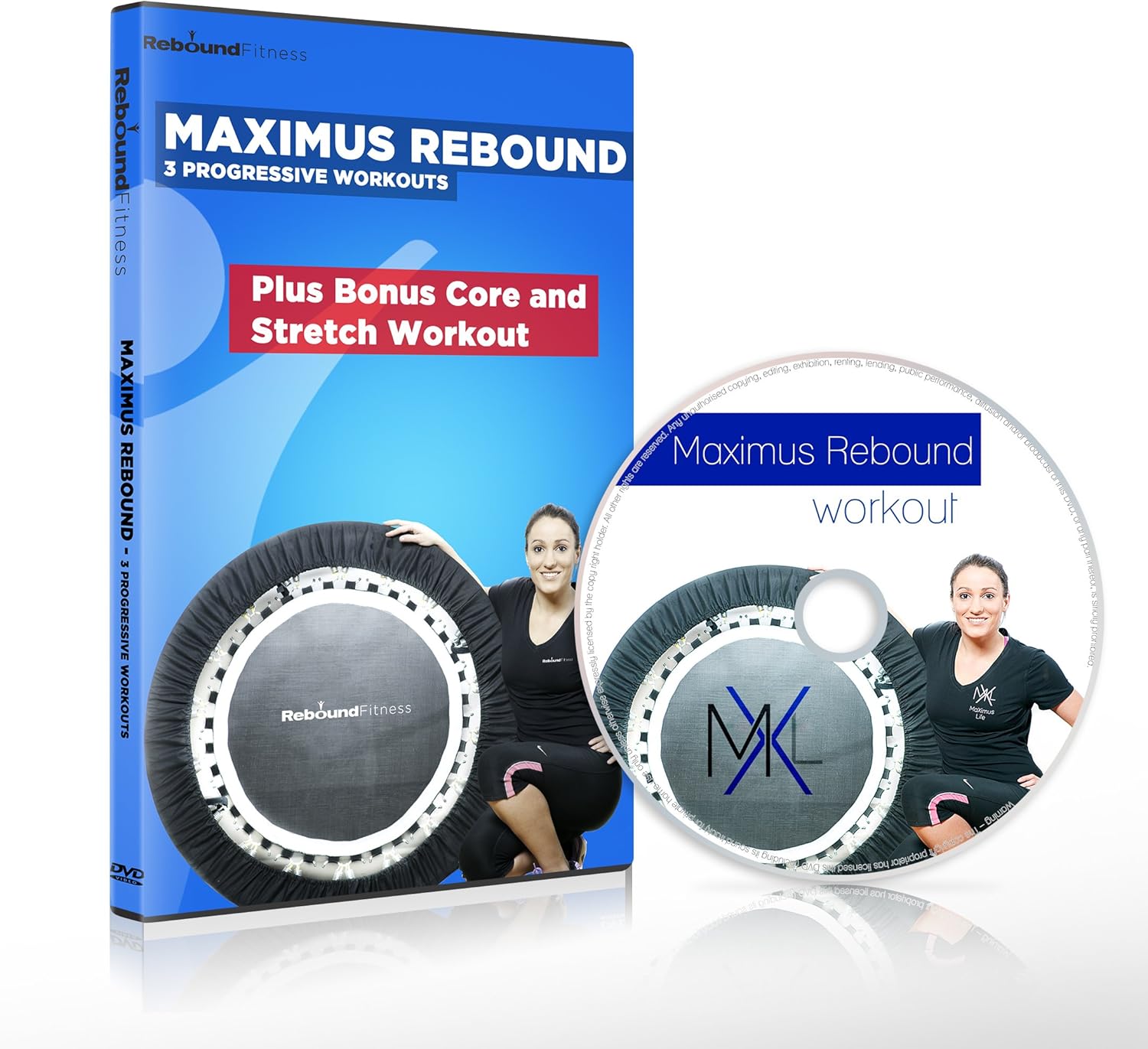 MaXimus Rebound - Mini Trampoline DVD Workout Compilation. Includes 3 progressive Motivating, Fun Rebounding Fitness Workouts - to help you Lose Weight & Tone Up-0