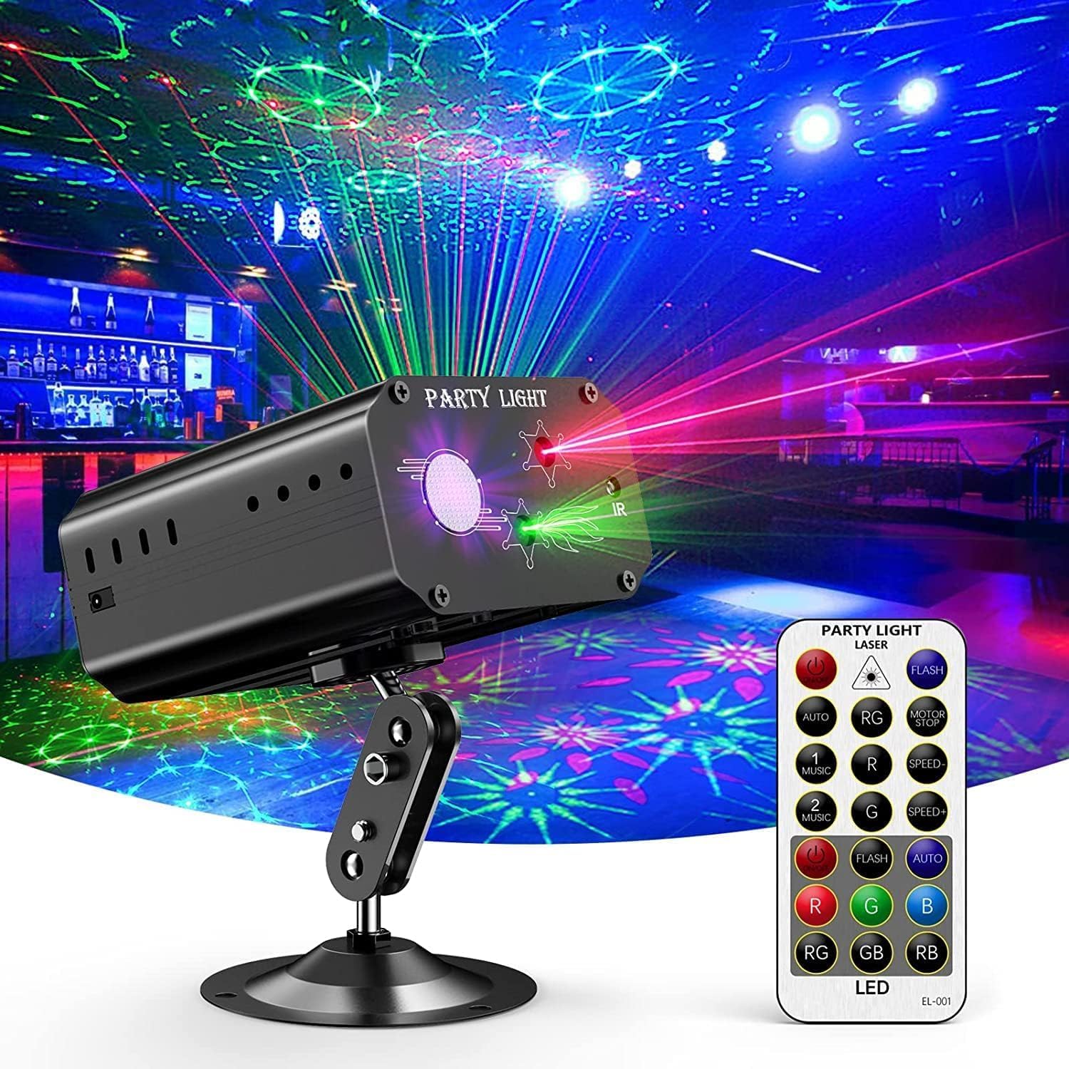 Disco Lights Party Lights,Disco Ball Lights Sound Activated Party Light Disco Lights for Parties Gift Kids Birthday Dance Bar Xmas Wedding Show Club-0