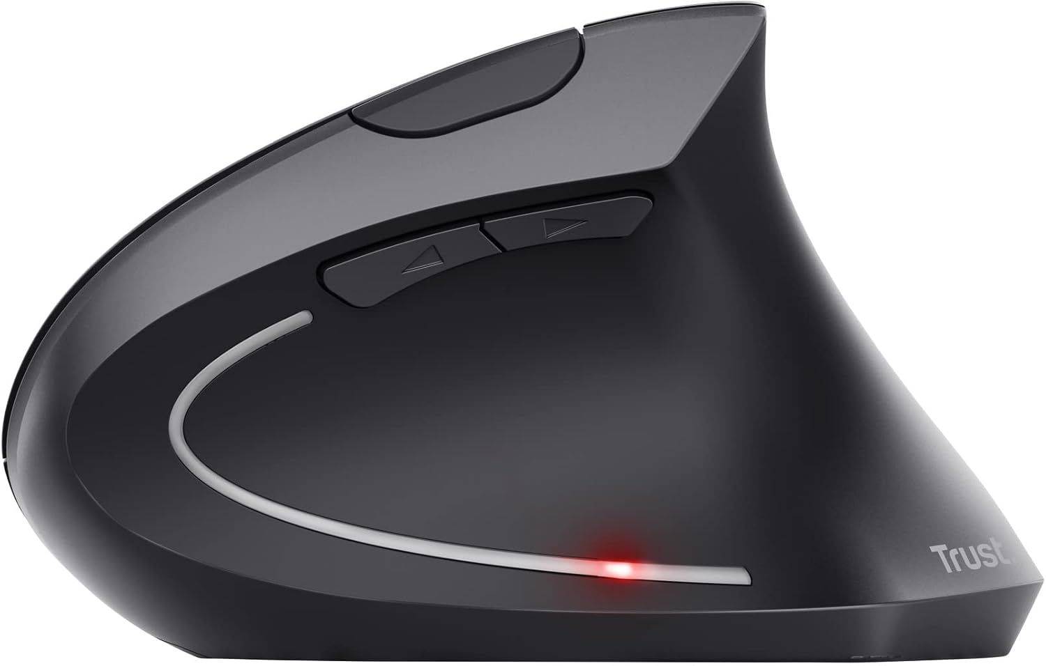 Trust Verto Wireless Ergonomic Mouse, Vertical Mouse with Storable USB Micro-receiver, 800-1600 DPI, 6 Buttons, Illuminated Mouse for Right Hand Users for PC, Laptop, Mac, Batteries Included - Black-9