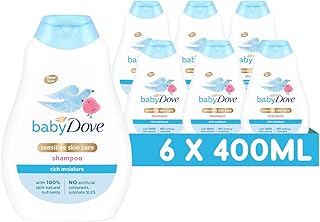 Baby Dove Rich Moisture Shampoo - Soothing & Gentle for Newborns & Infants, Tear-Free with Mild Fragrance, Perfect for Sensitive & Dry Scalp, Skin Care Essentials, For Daily Use - 400ml, Pack of 6