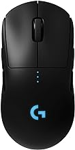 Logitech G PRO Wireless Gaming Mouse, HERO 25K Sensor, 25,600 DPI, RGB, Ultra Lightweight, 4-8 Programmable Buttons, Long Battery Life, POWERPLAY-compatible, UK Packaging, PC/Mac - Black