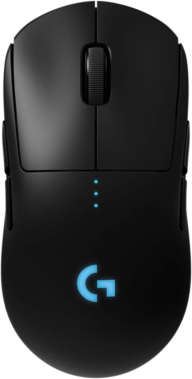 Logitech G PRO Wireless Gaming Mouse, HERO 25K Sensor, 25,600 DPI, RGB, Ultra Lightweight, 4-8 Programmable Buttons, Long Battery Life, POWERPLAY-compatible, UK Packaging, PC/Mac - Black-0