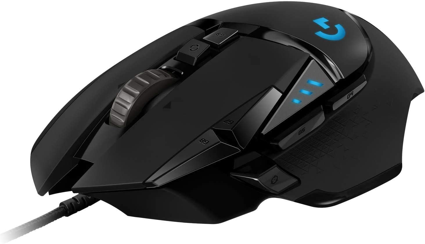 Logitech G502 HERO High Performance Wired Gaming Mouse, 25K Sensor, 25,600 DPI, RGB, Adjustable Weights, 11 Programmable Buttons, On-Board Memory, PC/Mac - Black-0