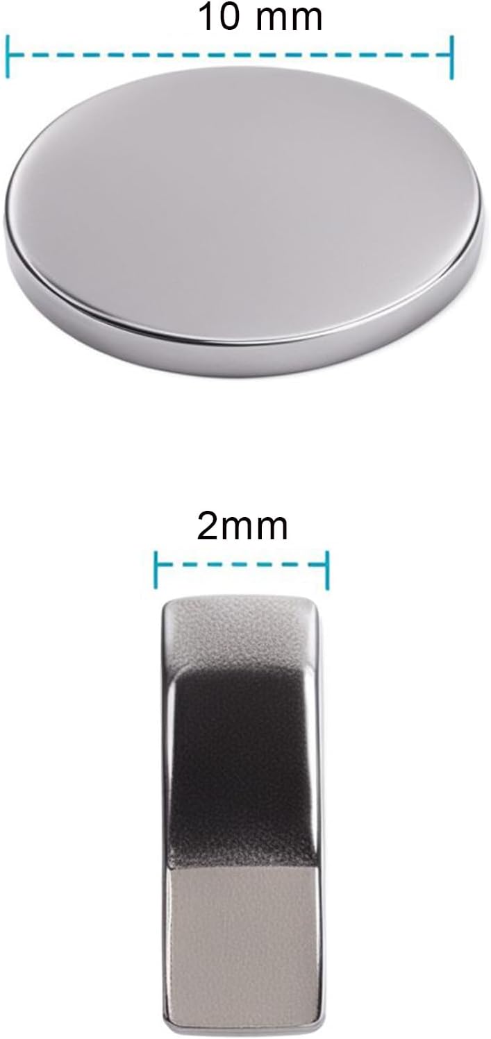 Yizhet Neodym Magnets 50 PCS Ultra Strong Mini Magnets Super Magnets 10x2 mm for Fridges, Magnetic, Whiteboard, Memo Board, Magnetic Strips, etc.-1