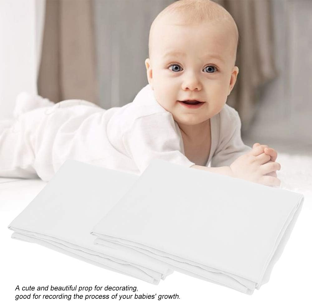 Garosa Baby Stretch Wrap Soft Velvet Newborn Wrap Baby Photography Props Blanket Stretch Without Wrinkle Wrap Swaddle Baby Products(White)-5