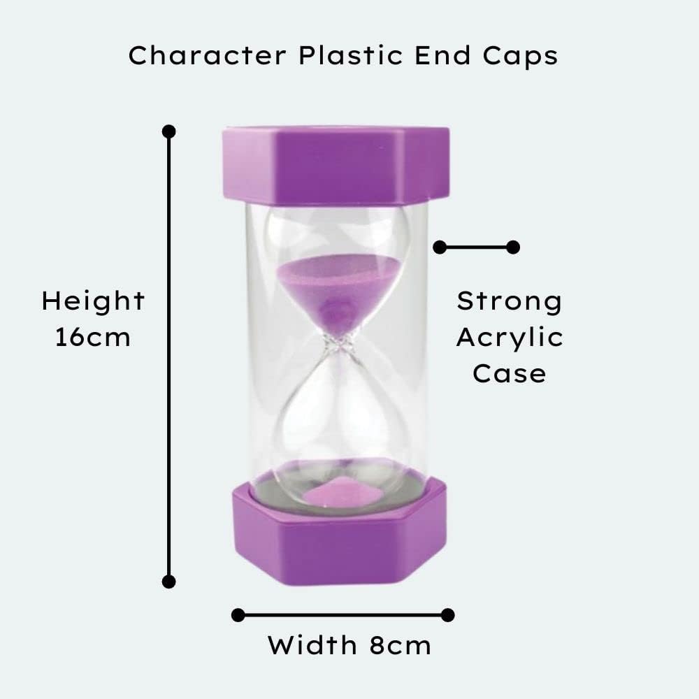 Tink n Stink Large Sand Timer 15 Minute Purple Hourglass with Robust End Caps Quiet Time Management Classroom Exams Meetings Exercise-3