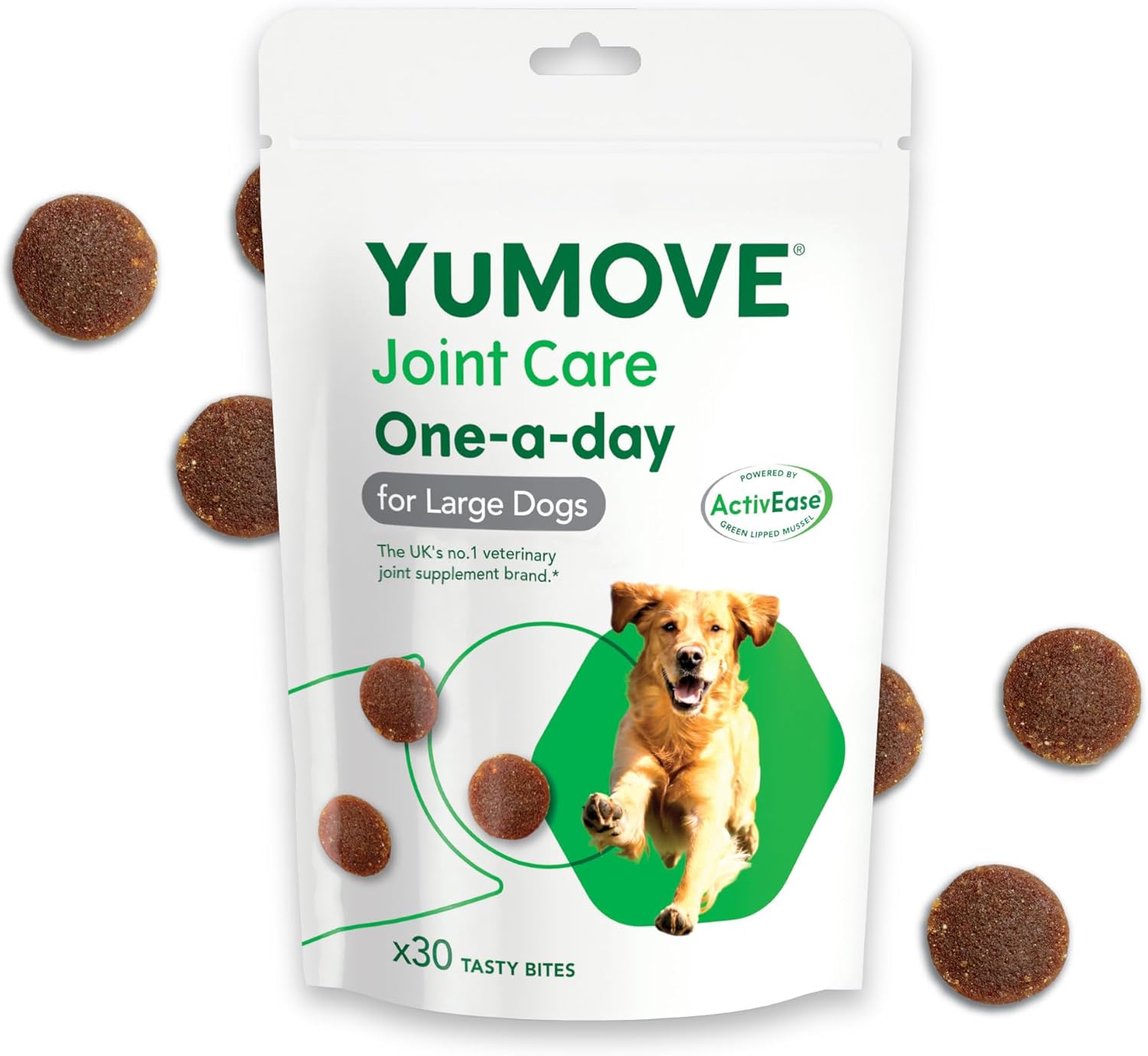 YuMOVE ONE-A-DAY Chews For Large Dogs | Joint Supplement for Stiff Dogs with Glucosamine, Chondroitin, Green Lipped Mussel | 30 Chews - 1 Month supply-0