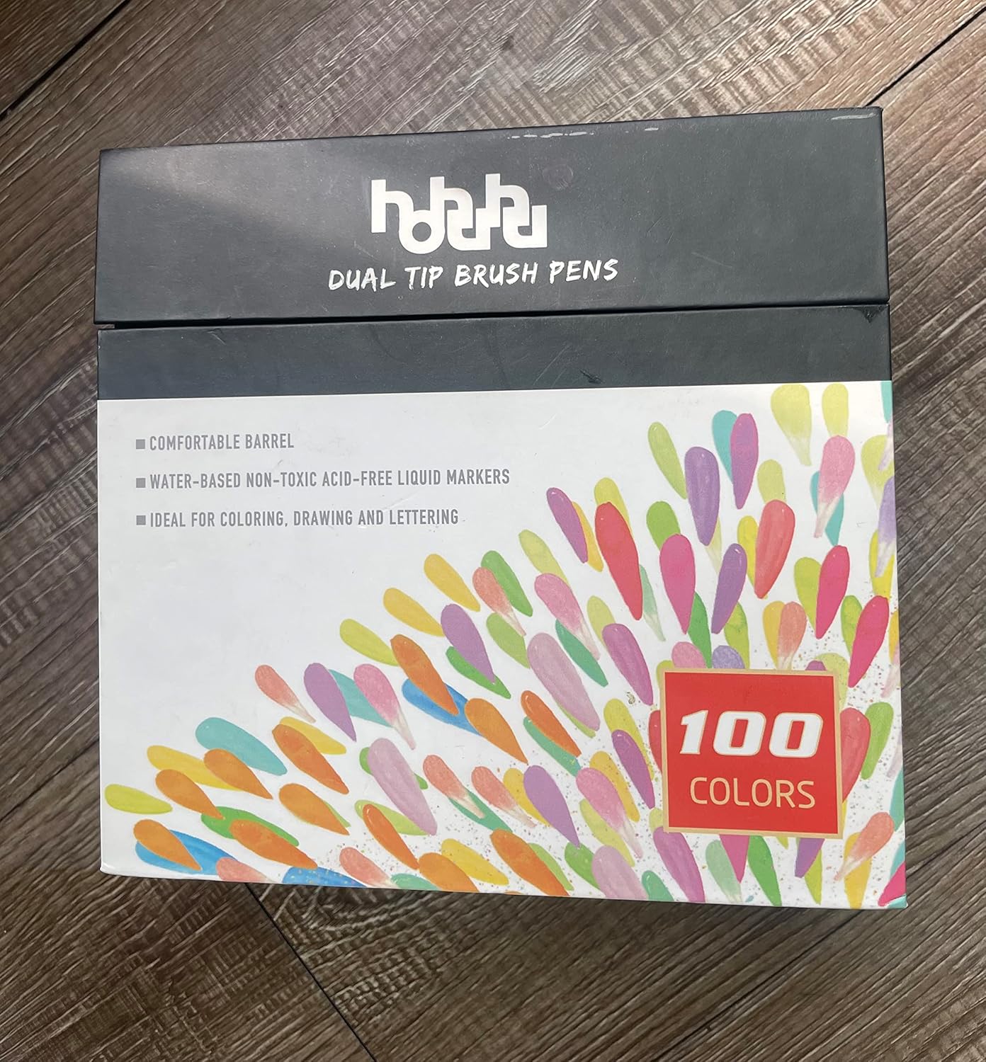 hhhouu 100 Colours Dual Tip Brush Pen Set, Fineliner Pens, Art Markers For Adult and Kid Drawing, Colouring book, Calligraphy Bullet Journal HO-100B-6