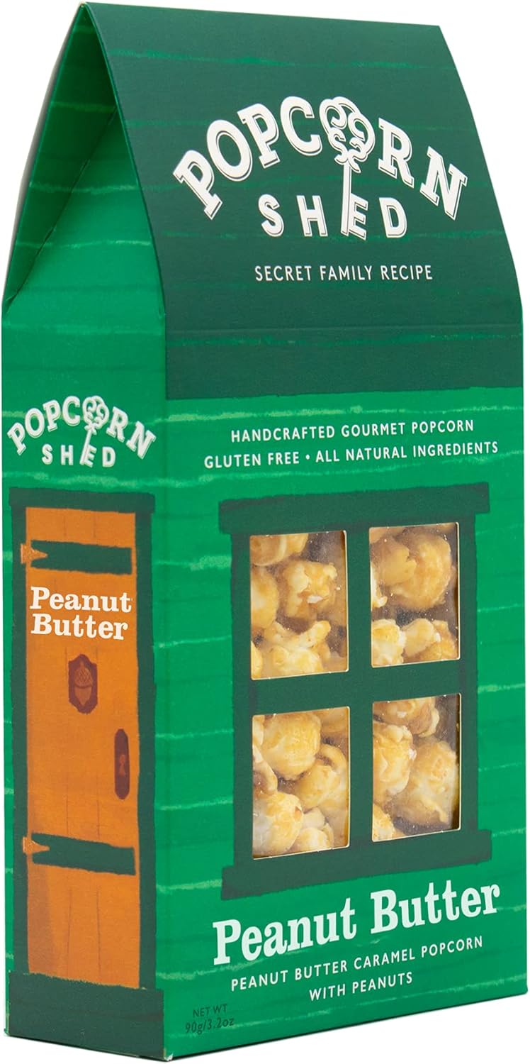 Popcorn Shed Butterly Nuts Gourmet Popcorn, Gift Box, Gluten Free, Natural, Vegetarian Movie Night Snack, 80 g-0