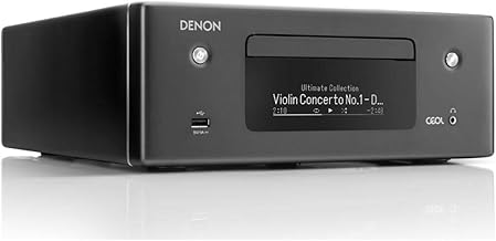 Denon CEOL-N10 Audio Receiver with CD Player, HiFi Amplifier for TV Sound, Bluetooth, 2x Optical Input, Google Assistant / Siri / Alexa Compatible, Music Streaming, HEOS Multiroom - Black