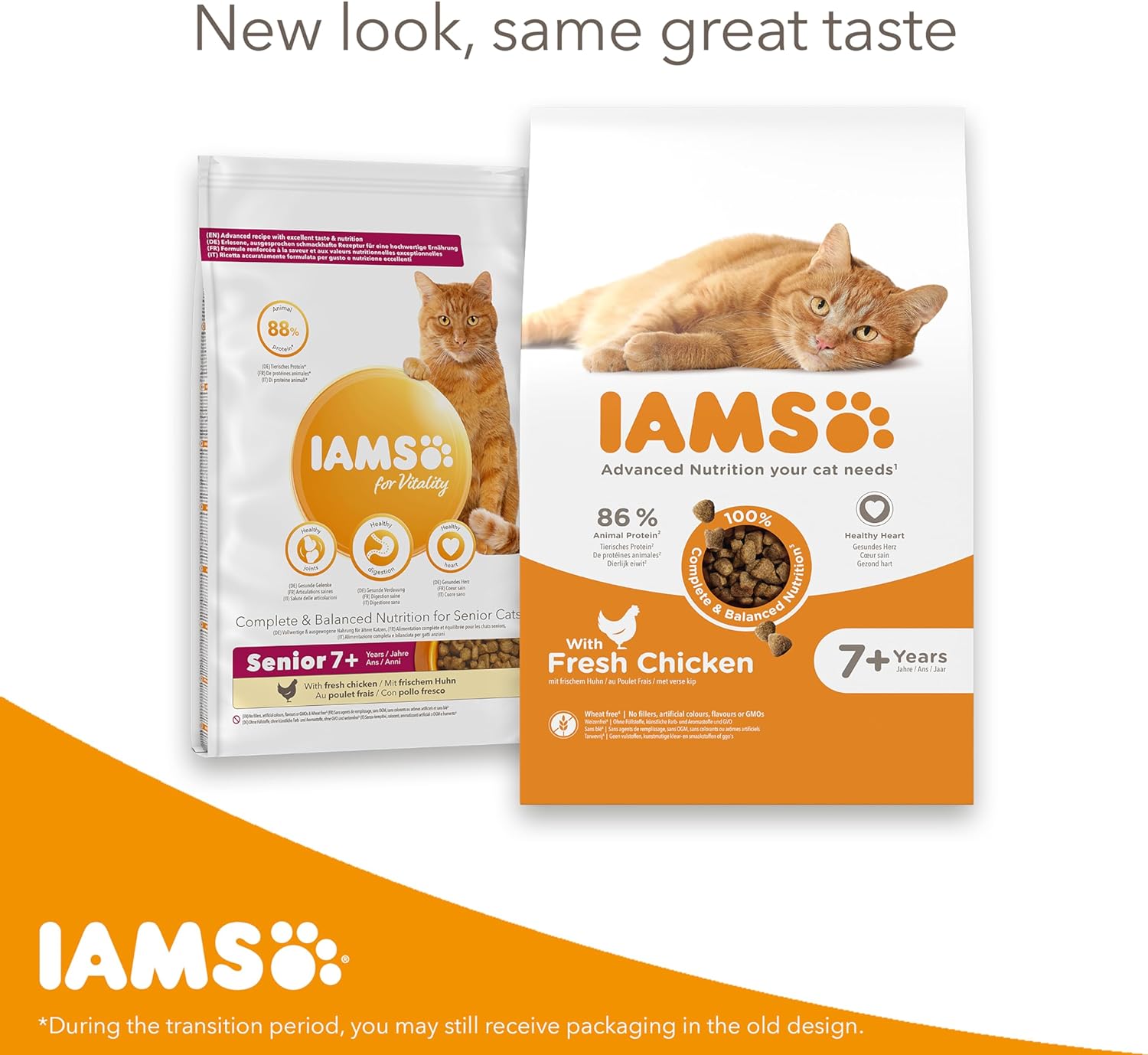 IAMS Complete Dry Cat Food for Senior 7+ Cats with Chicken 3 kg-2