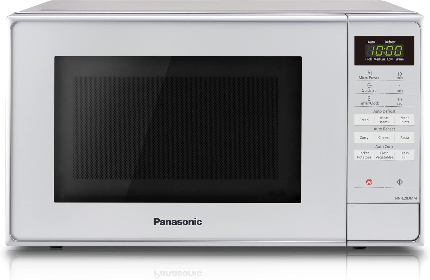 Panasonic NN-E28JMMBPQ Compact Solo Microwave Oven with Turntable, 800 W, 20 Litres, Silver-0