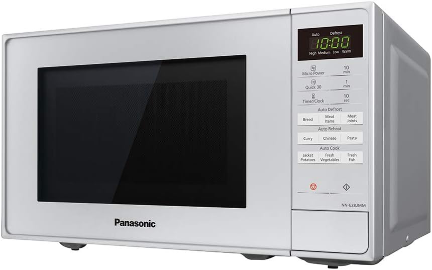 Panasonic NN-E28JMMBPQ Compact Solo Microwave Oven with Turntable, 800 W, 20 Litres, Silver-1