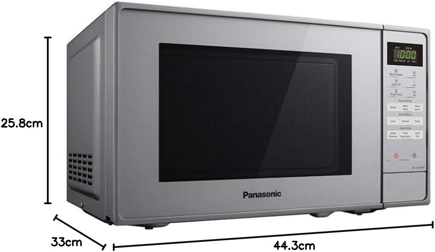 Panasonic NN-E28JMMBPQ Compact Solo Microwave Oven with Turntable, 800 W, 20 Litres, Silver-7