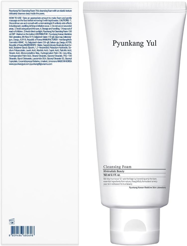 PYUNKANG YUL Cleansing Foam - Korean Facial Wash for All Skin Types - Zero-irritation Face Washer extracted from Coconut - Moisturized Skin & Creating Moisture Barrier after Cleansing - 150ml-1