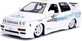 Jada 253203025 Fast and The Furious 1:24 F&F Jesses VW Jetta, White/Blue