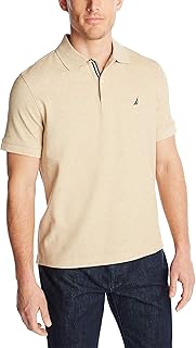 Nautica Men's Solid Anchor Deck Classic Fit Polo