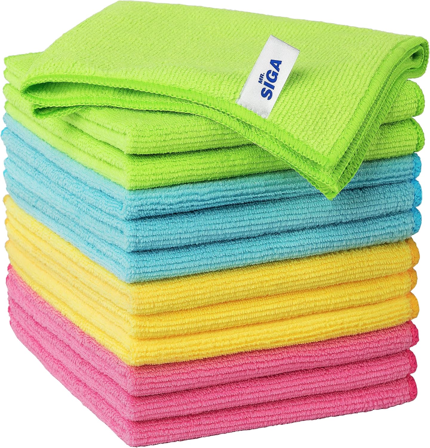 MR.SIGA Microfiber Cleaning Cloth,Pack of 12, Size:32 x 32 cm-0