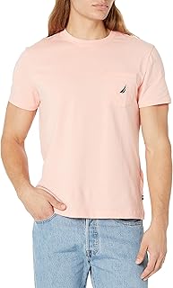 Nautica Men's Solid Crew Neck Short Sleeve Pocket T-Shirt