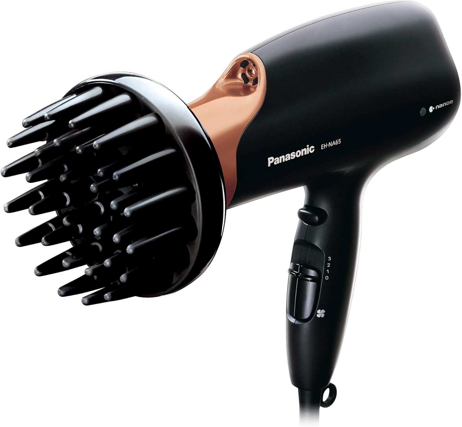 Panasonic EH-NA65CN895 Nanoe Hair Dryer with Diffuser, Quick Dry & Styling Nozzle - Visibly Improved Shine (Rose Gold), Gifts for women-7