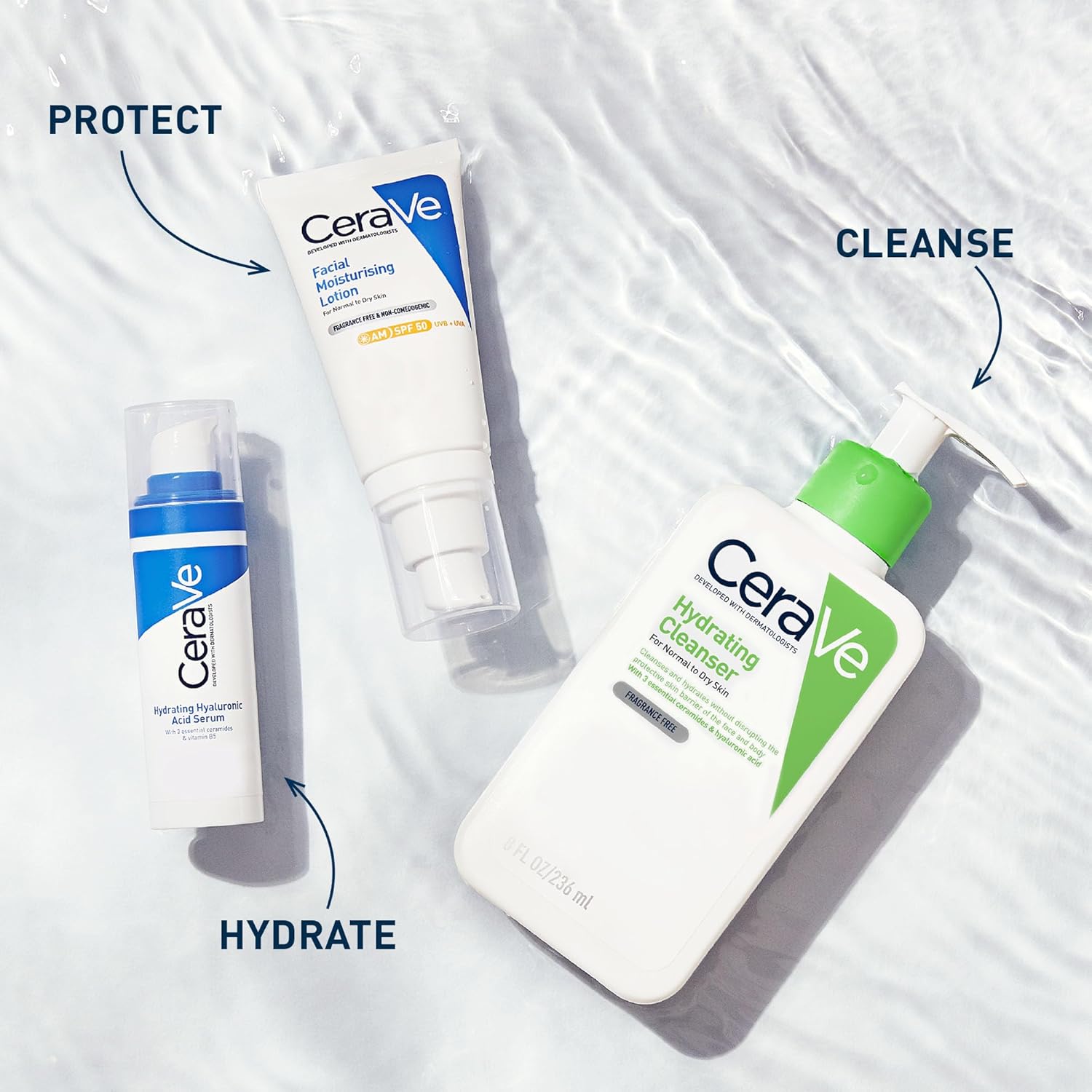 CeraVe Hydrating Cleanser with Hyaluronic Acid and 3 Essential Ceramides for Normal to Dry Skin 1L-5