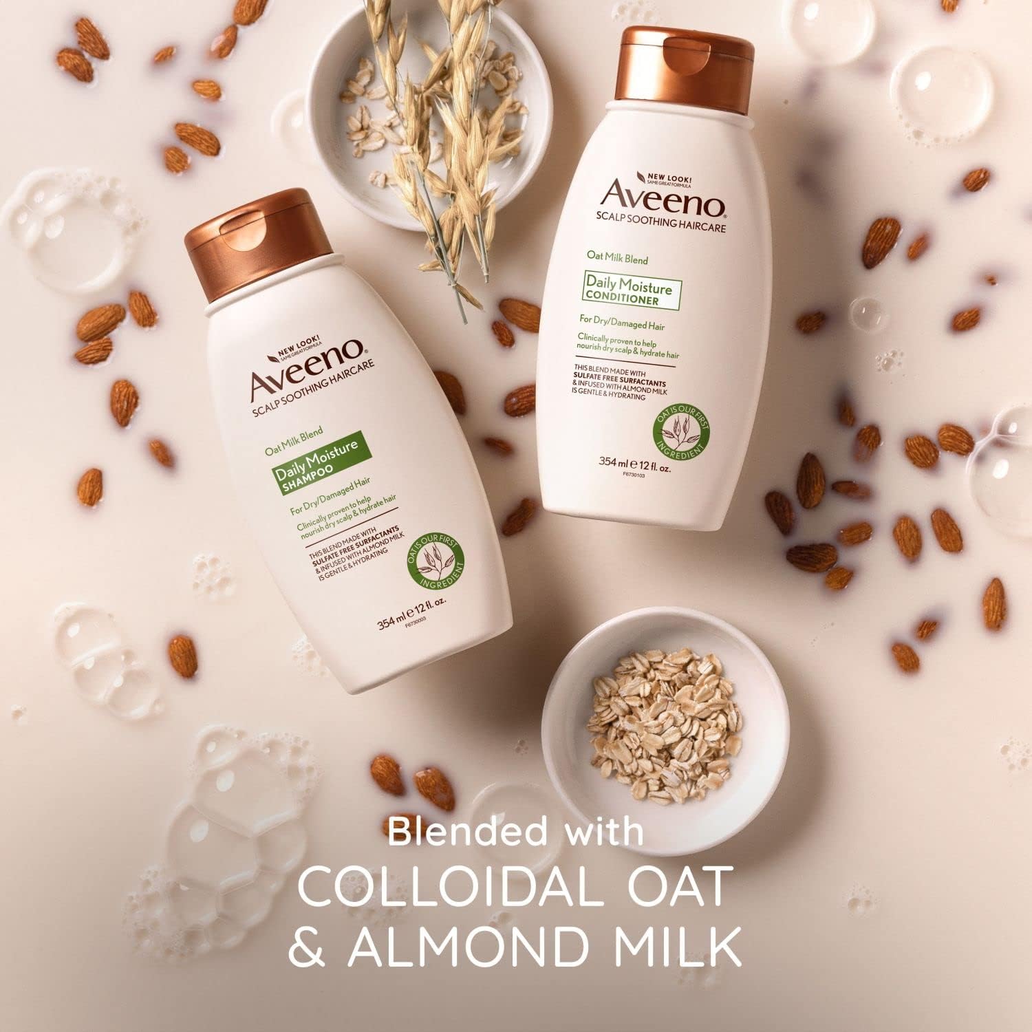 Aveeno Scalp Soothing Oat Milk Blend Shampoo for Daily Moisture and Light Nourishment, Sulfate Free Shampoo, No Dyes or Parabens, 12 fl. oz-5