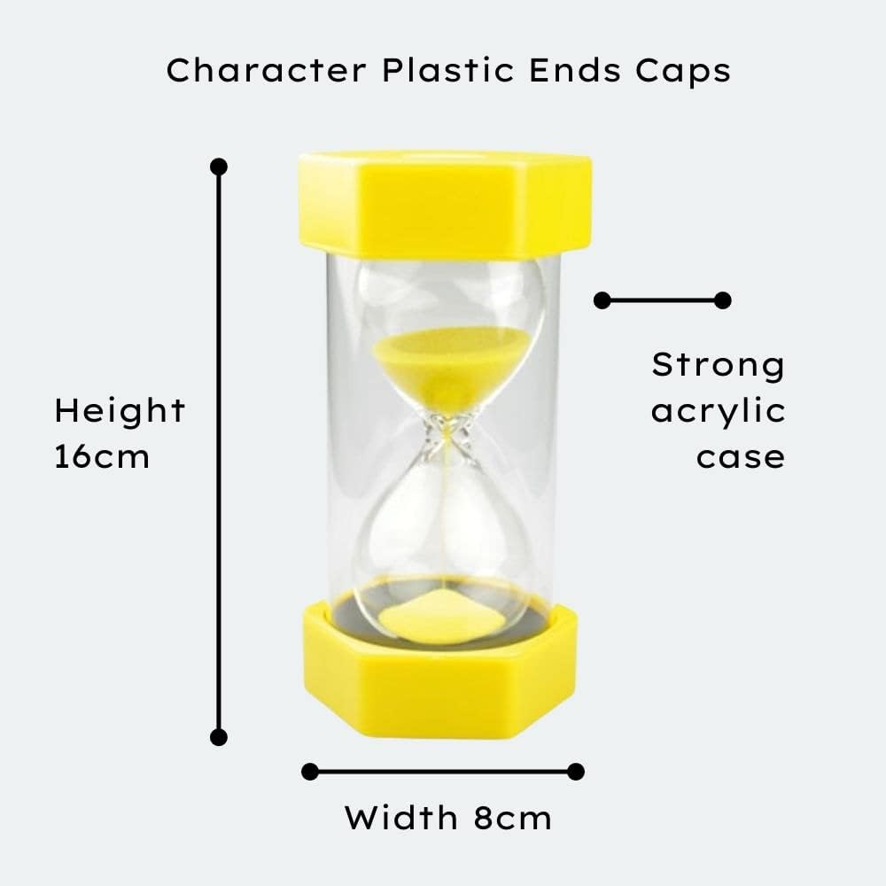 Tink n Stink Large Sand Timer 3 Minute Yellow Hourglass with Robust End Caps Quiet Time Management Classroom Games Home Office…-3