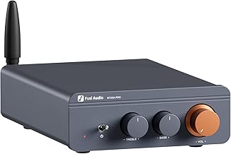 Fosi Audio BT20A Pro Bluetooth Amplifier Hifi, 300W x2 Mini Stereo Amplifier with TPA3255 Chips, Replaceable Op-Amps, Bass and Treble Control, Class D Amp 2.0 Channel for Home Audio Outdoor Speakers